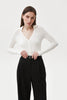 MILKY KNITTED BODYSUIT WITH VISCOSE