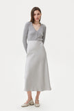 GREY KNITTED BODYSUIT WITH VISCOSE