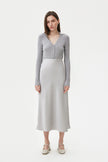 GREY KNITTED BODYSUIT WITH VISCOSE
