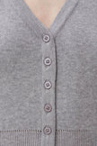 GREY KNITTED BODYSUIT WITH VISCOSE