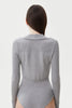 GREY KNITTED BODYSUIT WITH VISCOSE