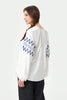 MILKY LINEN VYSHYVANKA SHIRT WITH ZIGZAGS EMBROIDERY
