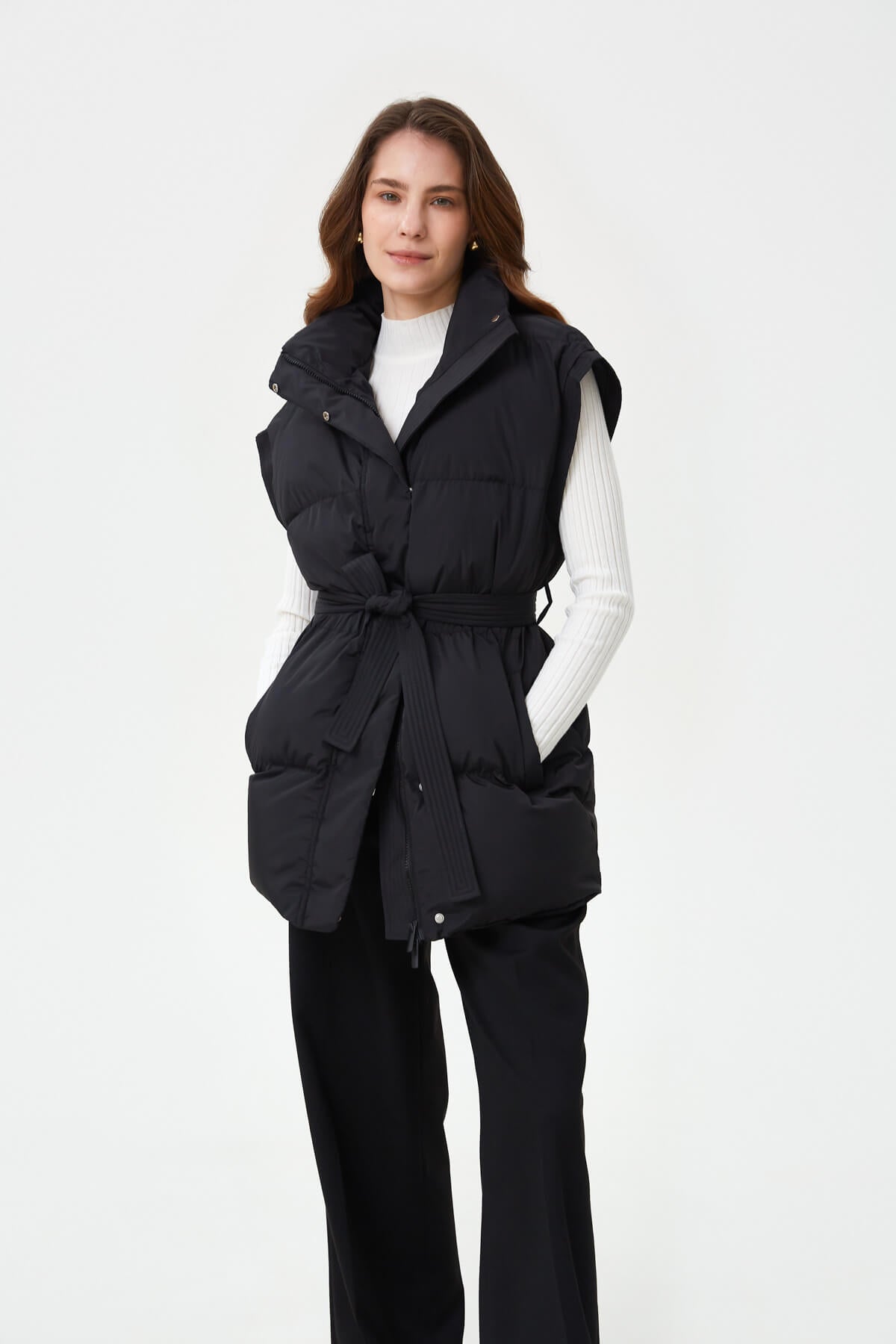 STRAIGHT MILKY QUILTED VEST