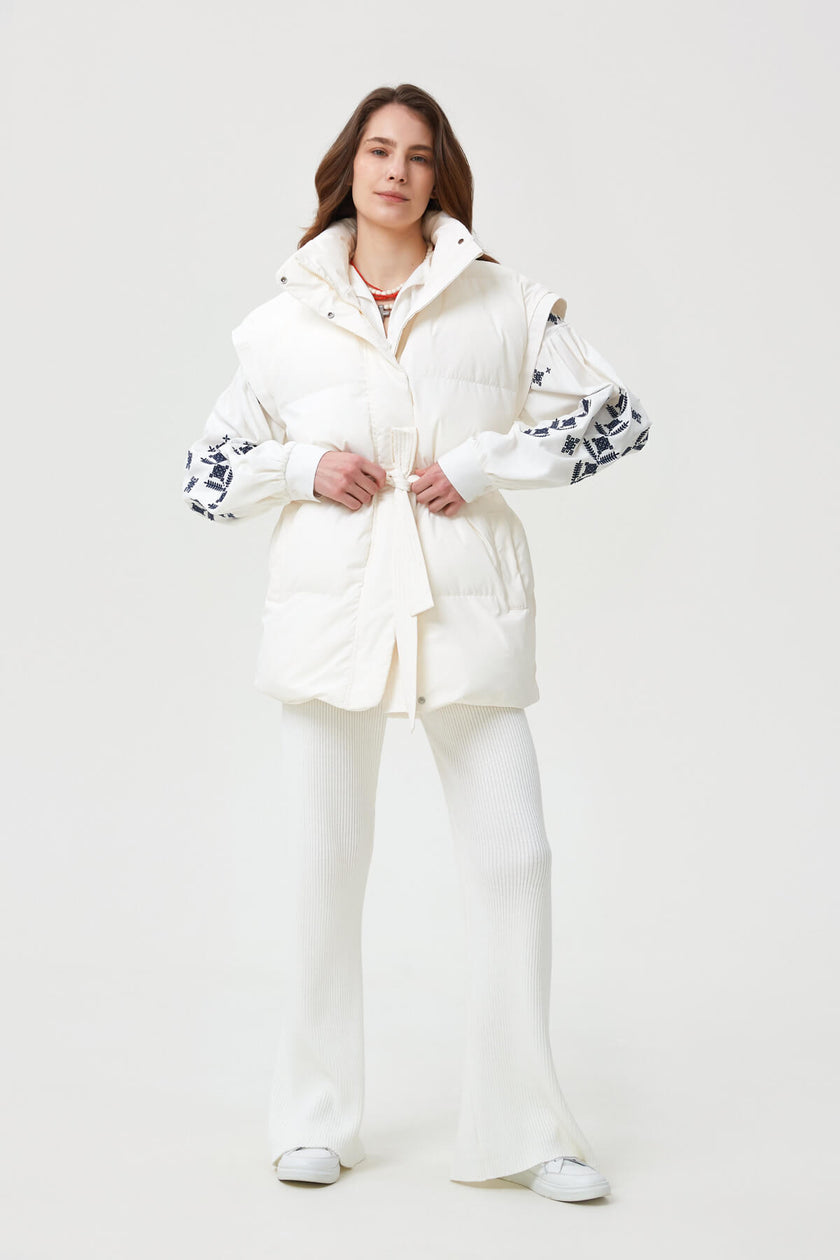 STRAIGHT MILKY QUILTED VEST