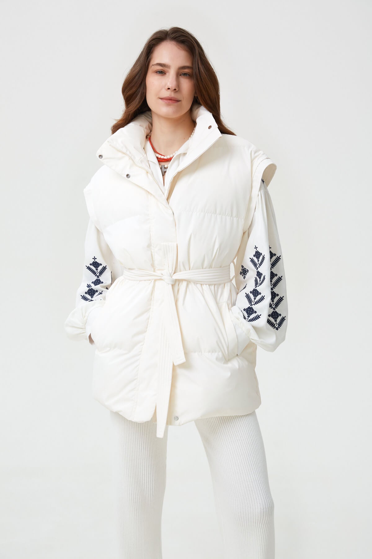 STRAIGHT MILKY QUILTED VEST