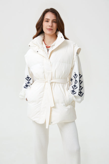 STRAIGHT MILKY QUILTED VEST