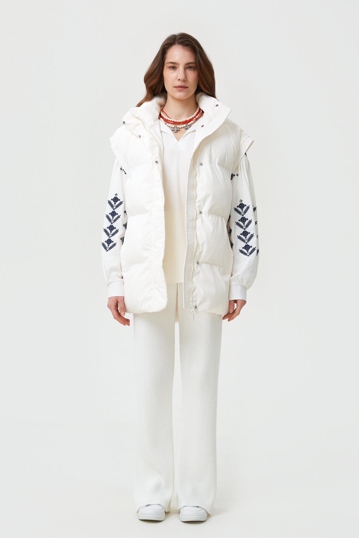 STRAIGHT MILKY QUILTED VEST
