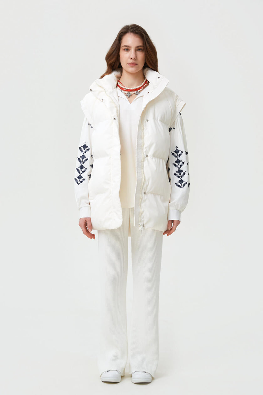 STRAIGHT MILKY QUILTED VEST