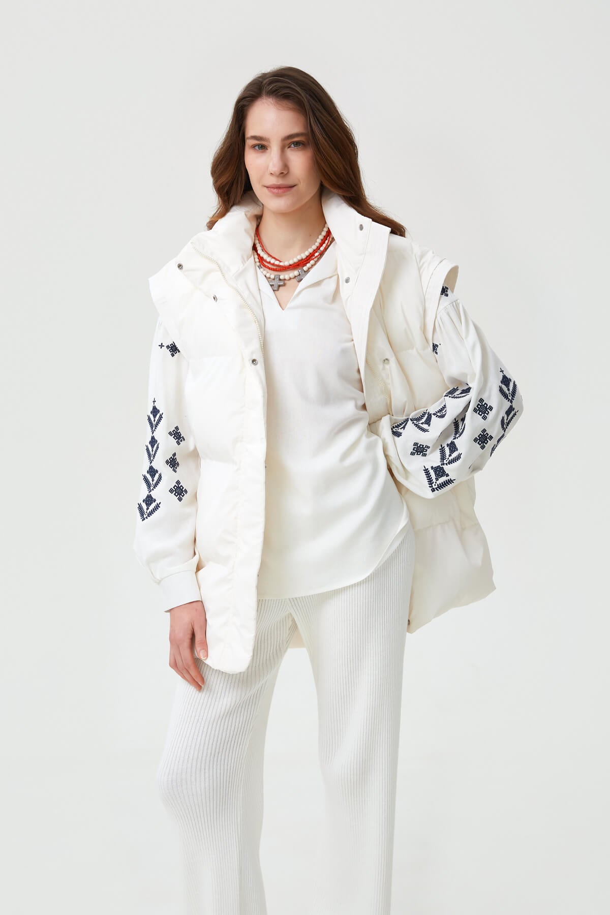 STRAIGHT MILKY QUILTED VEST