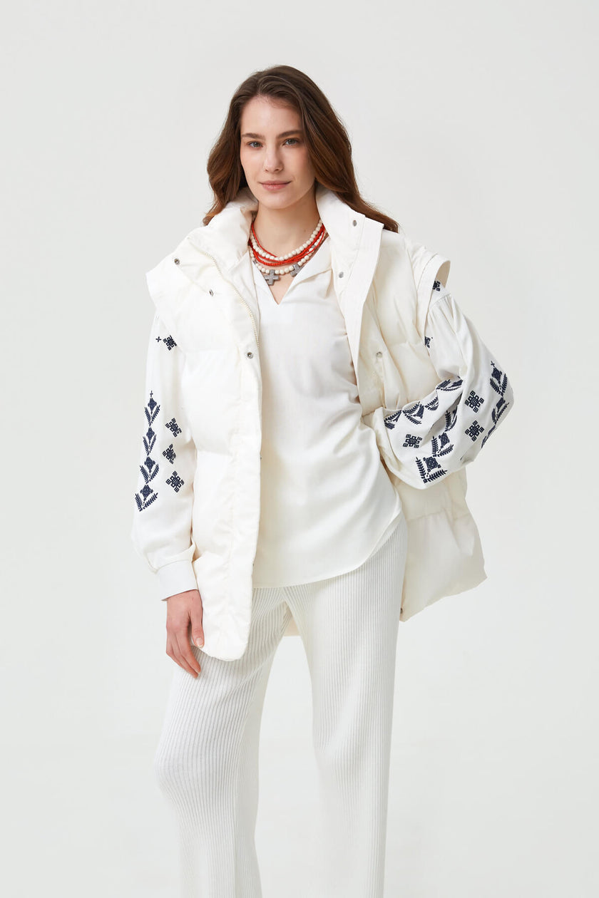 STRAIGHT MILKY QUILTED VEST