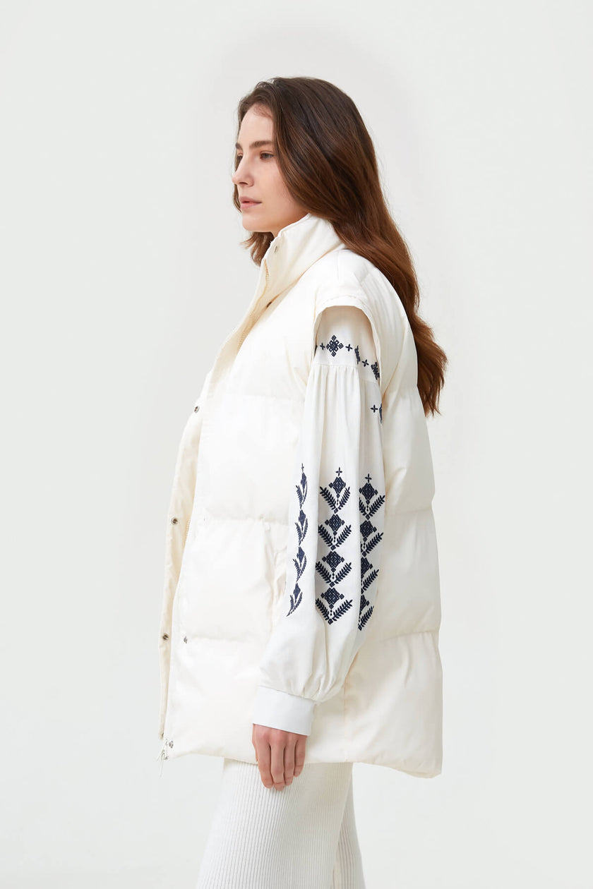 STRAIGHT MILKY QUILTED VEST