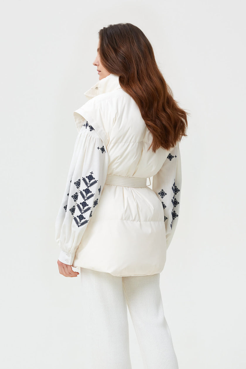 STRAIGHT MILKY QUILTED VEST