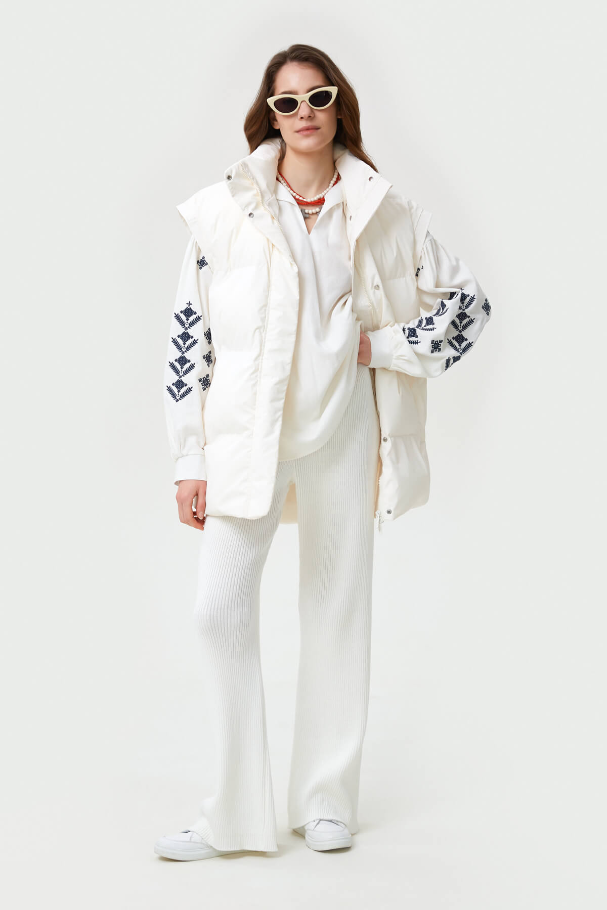 STRAIGHT MILKY QUILTED VEST