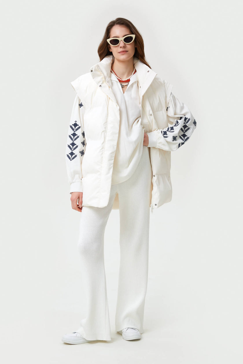 STRAIGHT MILKY QUILTED VEST