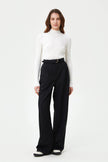 KNITTED RIBBED JUMPER WITH VISCOSE