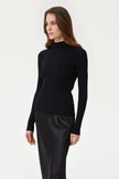 KNITTED RIBBED JUMPER WITH VISCOSE