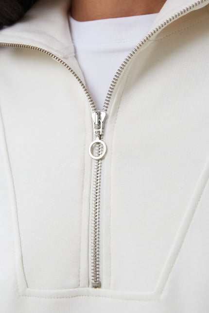 SWEATSHIRT WITH ZIPPED COLLAR