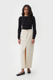 BLACK KNITTED COTTON JUMPER