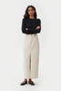 BLACK KNITTED COTTON JUMPER