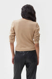 BEIGE KNITTED COTTON JUMPER