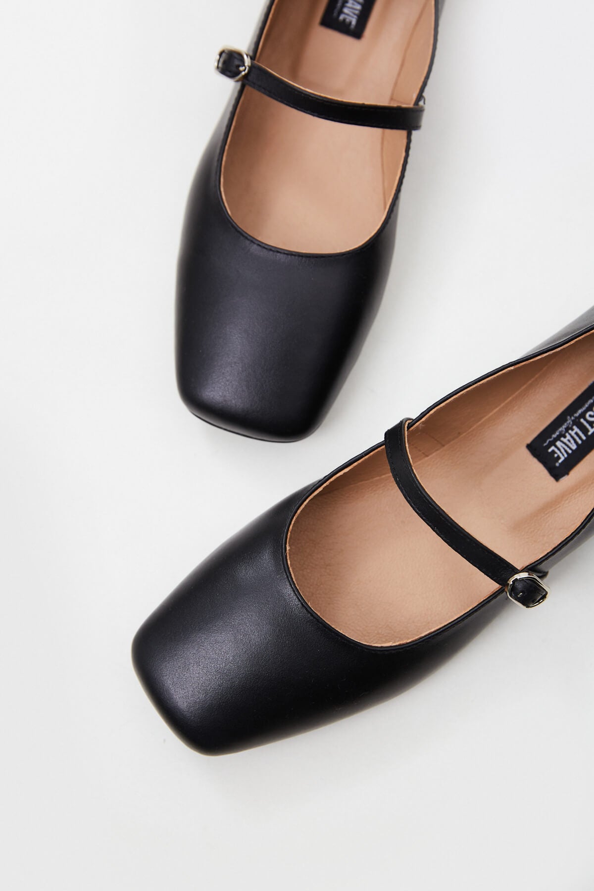 MARY JANE BALLET FLATS MADE OF GENUINE LEATHER