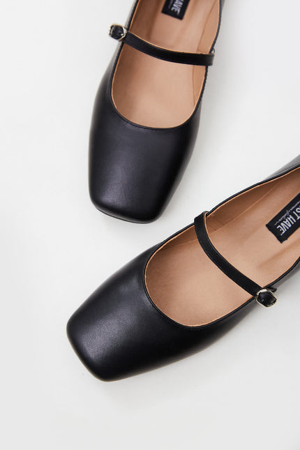 MARY JANE BALLET FLATS MADE OF GENUINE LEATHER