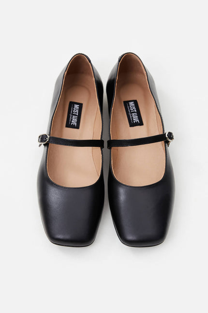 MARY JANE BALLET FLATS MADE OF GENUINE LEATHER