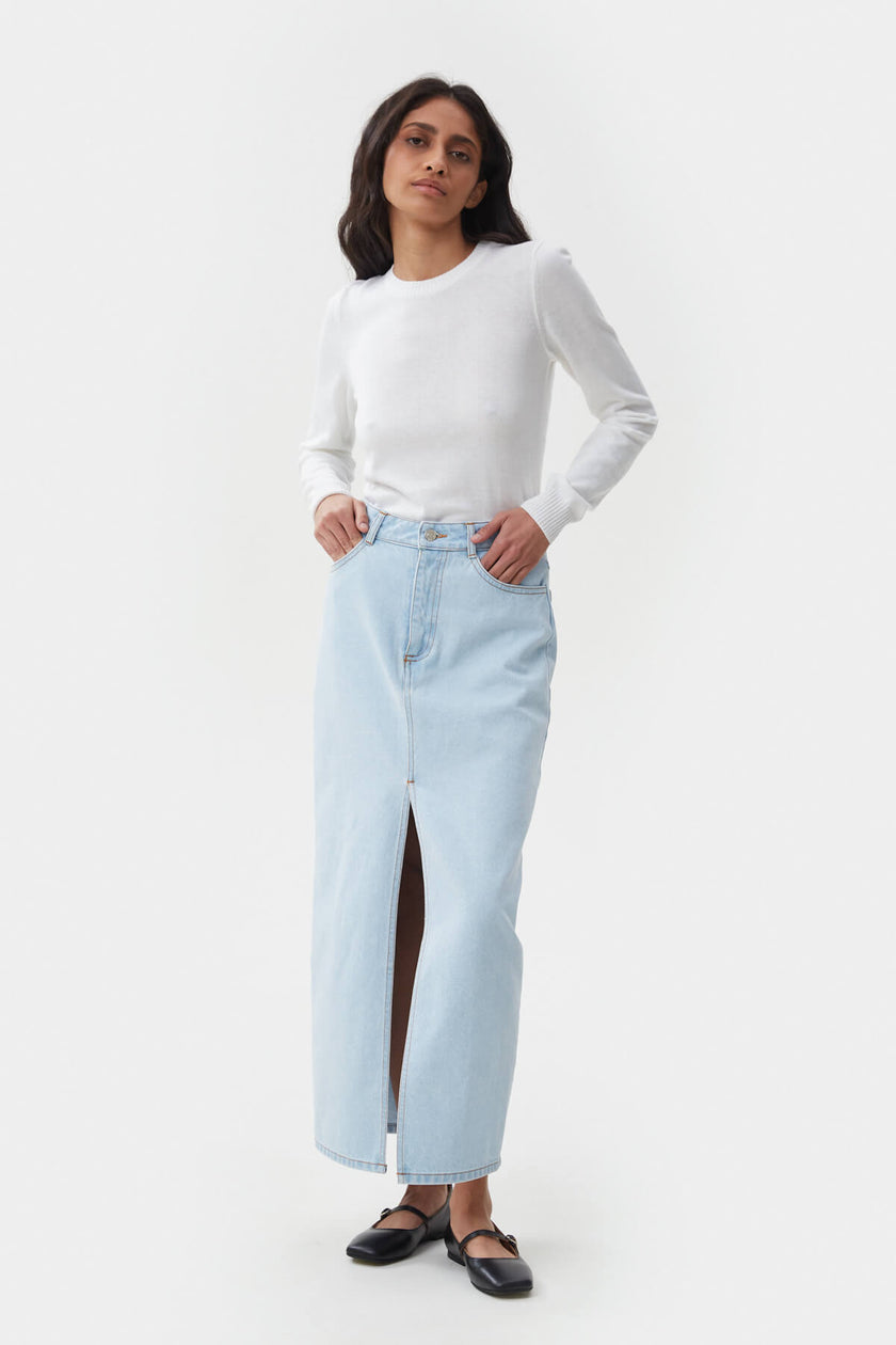 MILKY KNITTED COTTON JUMPER