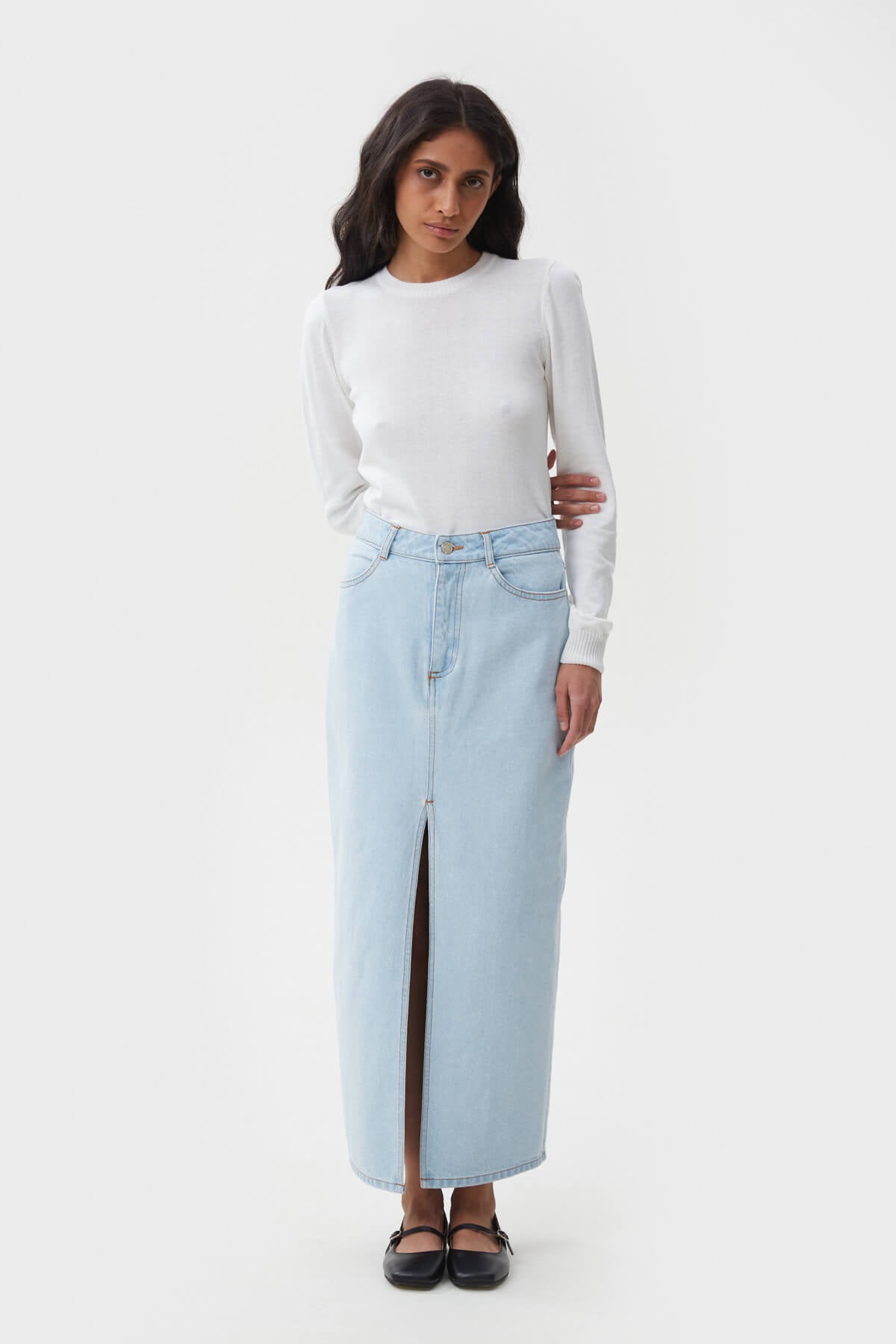 MILKY KNITTED COTTON JUMPER
