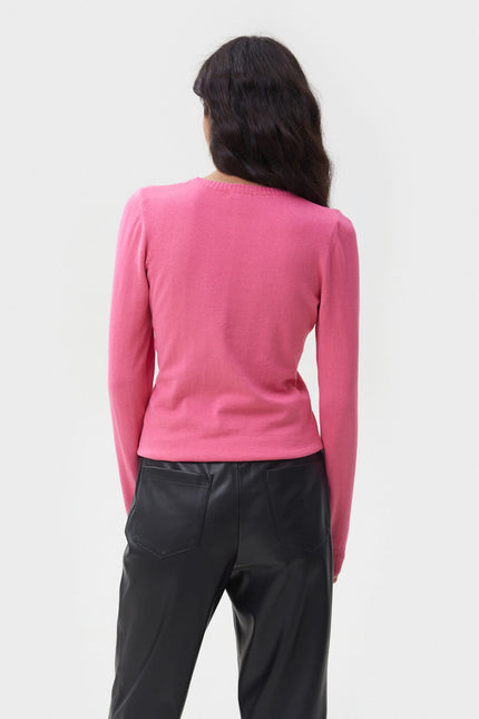 PINK KNITTED COTTON JUMPER