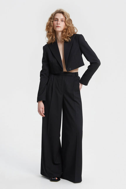 PALAZZO PANTS MADE OF SUIT FABRIC