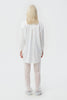 MILKY LOOSE-FIT ELONGATED SATIN SHIRT
