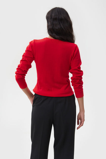 KNITTED COTTON JUMPER
