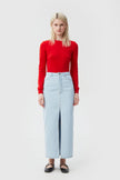 RED KNITTED COTTON JUMPER