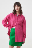 FUCHSIA LOOSE-FIT VISCOSE SHIRT