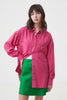 FUCHSIA LOOSE-FIT VISCOSE SHIRT