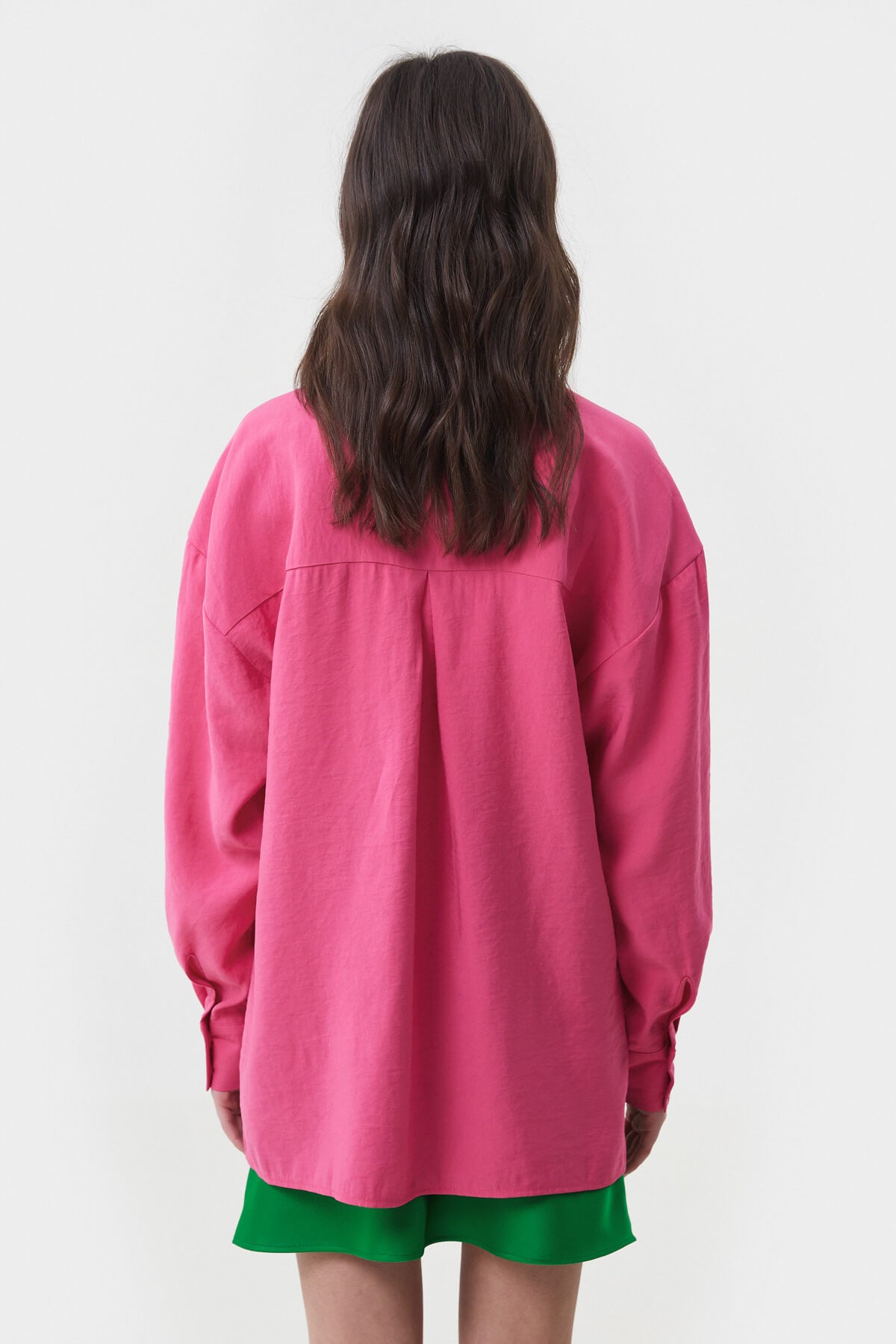 FUCHSIA LOOSE-FIT VISCOSE SHIRT