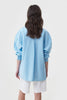 BLUE LOOSE-FIT VISCOSE SHIRT