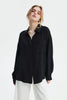 BLACK LOOSE-FIT STAPLE SHIRT