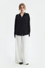 BLACK LOOSE-FIT STAPLE SHIRT