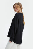 BLACK LOOSE-FIT STAPLE SHIRT