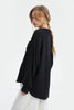 BLACK LOOSE-FIT STAPLE SHIRT