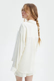 MILKY LOOSE-FIT STAPLE SHIRT
