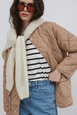 QUILTED BEIGE HEATED JACKET