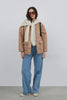 QUILTED BEIGE HEATED JACKET