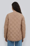 QUILTED BEIGE HEATED JACKET