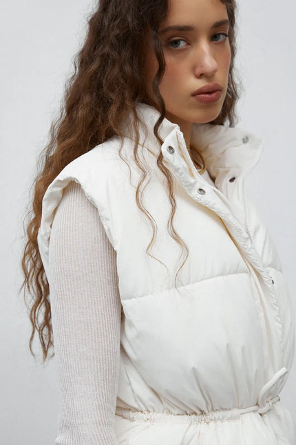 MILKY QUILTED WAISTCOAT