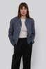 NAVY BOMBER JACKET IN TWEED SUIT