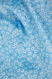 SHORT BLUE SATIN DRESS