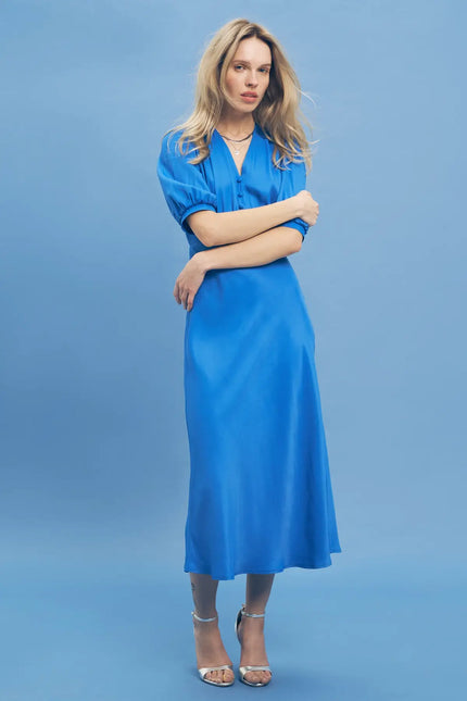 SHORT SLEEVE MIDI DRESS
